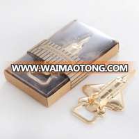 Wedding Favors Elegant Gold Warplane Design Bottle Opener